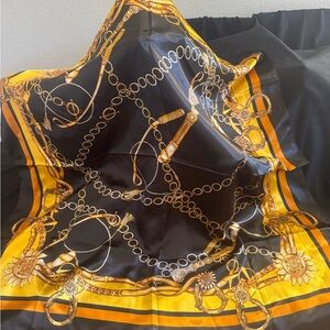 Elegant Black and Gold Scarf